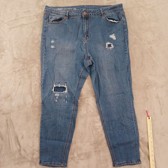 Avenue Jeans Sz 22 Girlfriend Relaxed Slim Fit‎ Distressed Classic Casual Womens - Picture 8 of 8